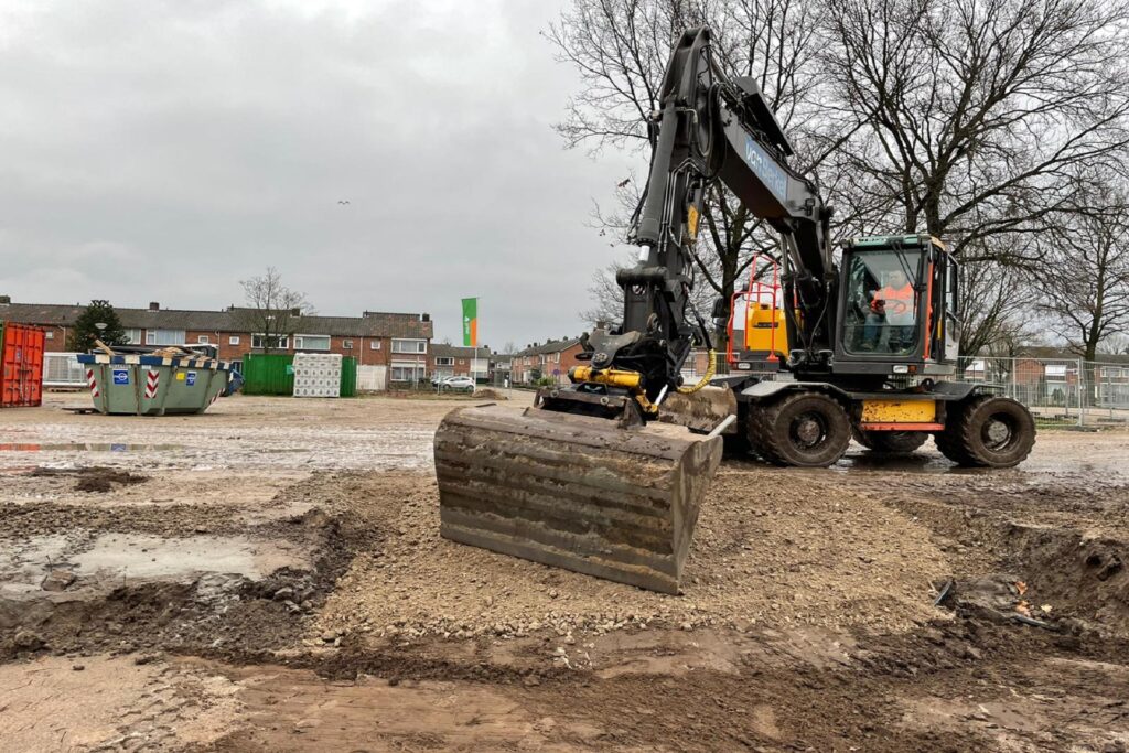 Project grondwerk Bloemenoordflats Waalwijk